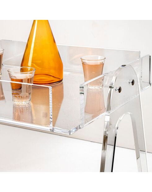 Table d'appoint Tajine transparente - 52x38.5xH40 cm