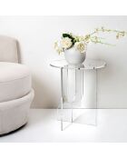 Table d'appoint Lu transparente - 40x40xH45.5 cm
