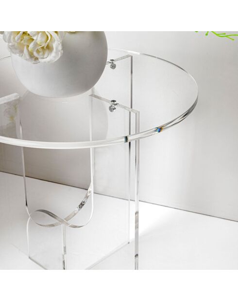 Table d'appoint Lu transparente - 40x40xH45.5 cm