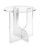 Table d'appoint Lu transparente - 40x40xH45.5 cm