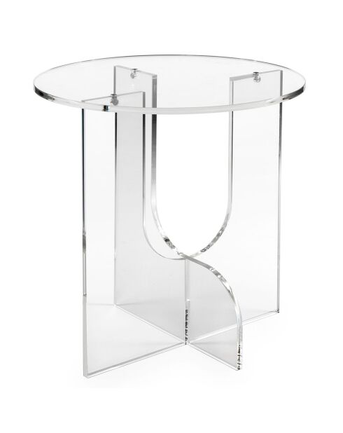 Table d'appoint Lu transparente - 40x40xH45.5 cm