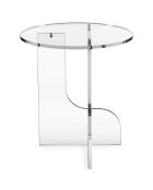 Table d'appoint Lu transparente - 40x40xH45.5 cm