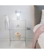 Table d'appoint Dyno transparente - 55x31.5xH60 cm