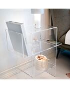 Table d'appoint Dyno transparente - 55x31.5xH60 cm