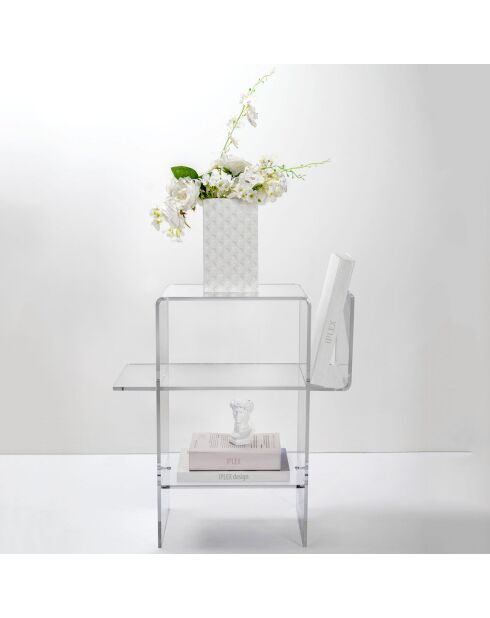 Tavolino Dyno trasparente - 55x31,5xH60 cm