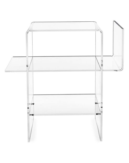 Tavolino Dyno trasparente - 55x31,5xH60 cm