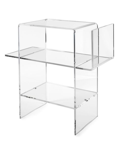 Tavolino Dyno trasparente - 55x31,5xH60 cm