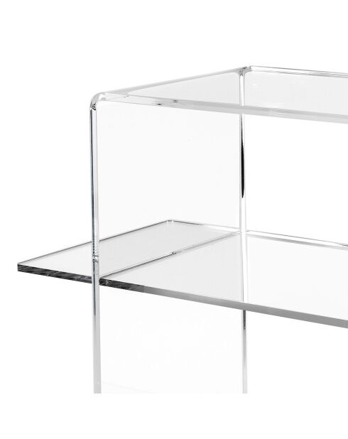 Table d'appoint Dyno transparente - 55x31.5xH60 cm