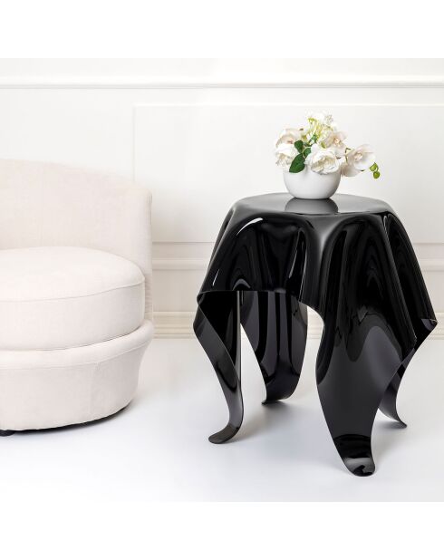 Table d'appoint Drappeggi noir - 76x67xH66 cm