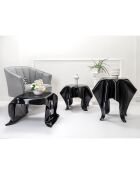 Table d'appoint Drappeggi noir - 76x67xH66 cm