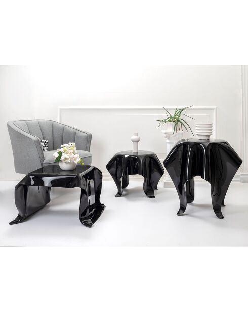 Table d'appoint Drappeggi noir - 76x67xH66 cm