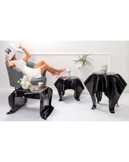 Table d'appoint Drappeggi noir - 76x67xH66 cm