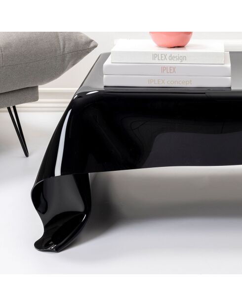 Tavolino nero Drappeggi - 115x77xH39 cm