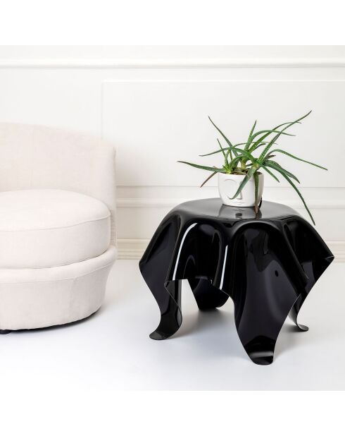 Tavolino rotondo Drappeggi - nero - 60xH45 cm