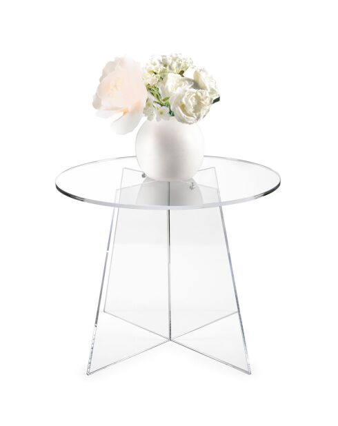 Tavolino Teide trasparente - 50X50XH41 cm