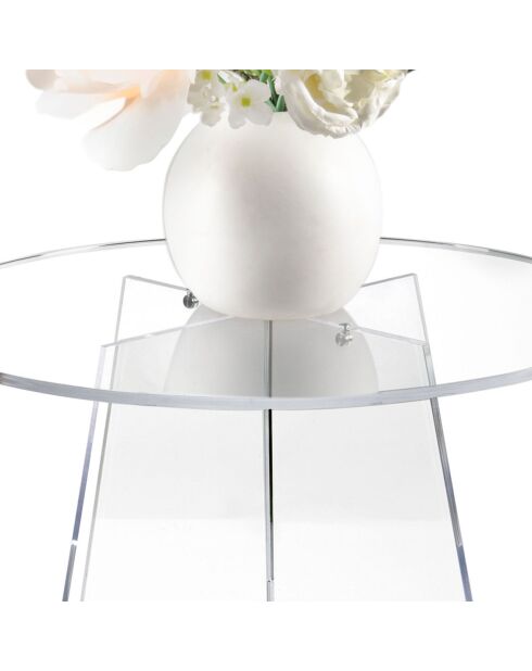 Table d'appoint Teide transparente - 50x50xH41 cm