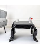 Tabe basse carrée Drappeggi noire - 60x75xH40 cm