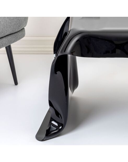 Tavolino quadrato nero Drappeggi - 60x75xH40 cm