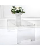 Table basse Emilio transparente - 81x40xH36 cm