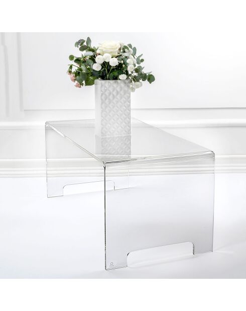 Tavolino Emilio trasparente - 81x40xH36 cm