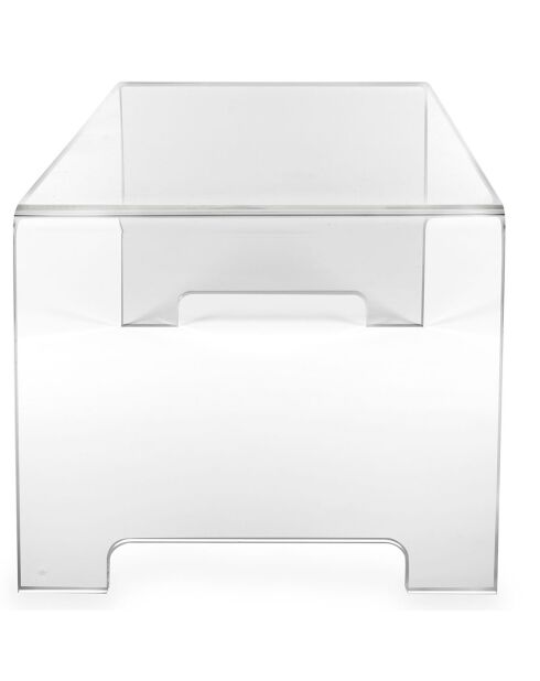 Tavolino Emilio trasparente - 81x40xH36 cm