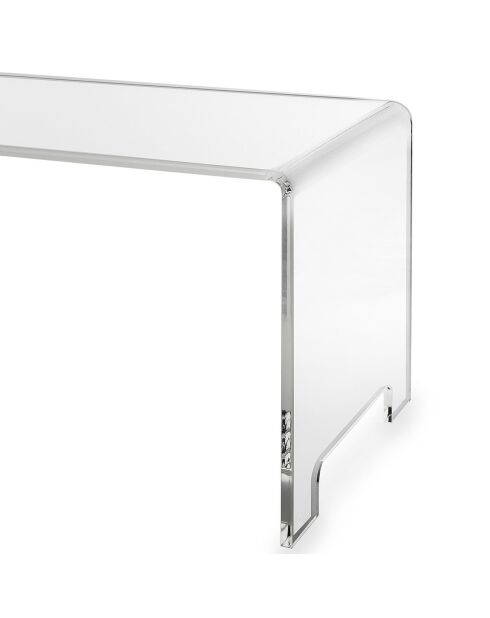 Tavolino Emilio trasparente - 81x40xH36 cm