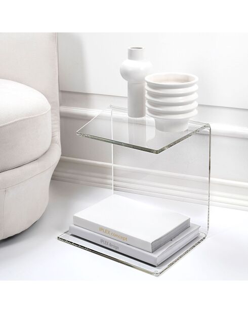 Table basse Alfred transparente - 30x37xH37 cm