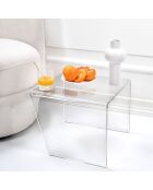 Table basse Alfred transparente - 30x37xH37 cm