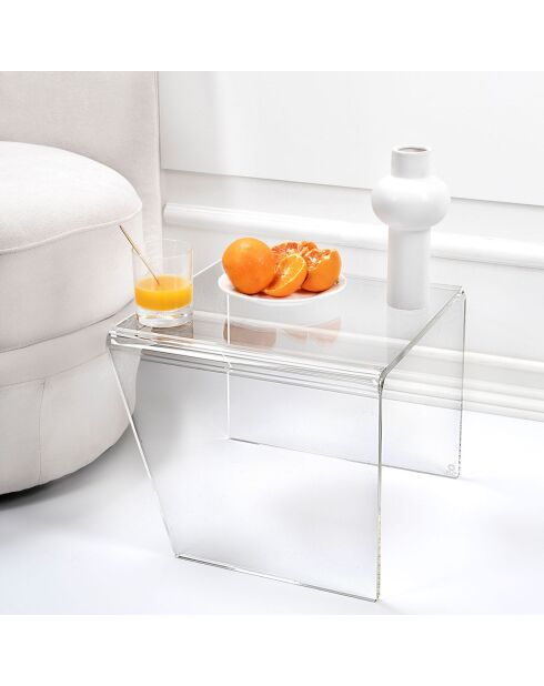 Table basse Alfred transparente - 30x37xH37 cm