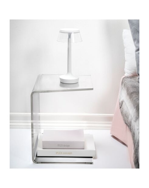 Table basse Alfred transparente - 30x37xH37 cm