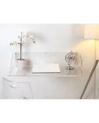 Bureau mural Secretaire  transparent - 100x50xH25 cm