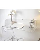 Bureau mural Secretaire  transparent - 100x50xH25 cm