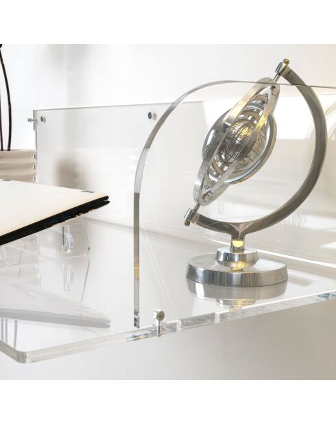 Transparant secretaressewandbureau - 100x50xH25 cm