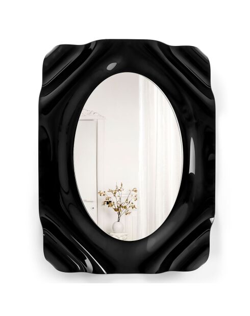 Miroir mural Drappeggi noir - 72x11xH95 cm