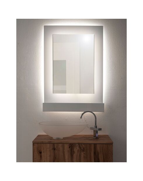 Miroir rétroéclairé Lady T Vertical blanc - 68x18xH100 cm