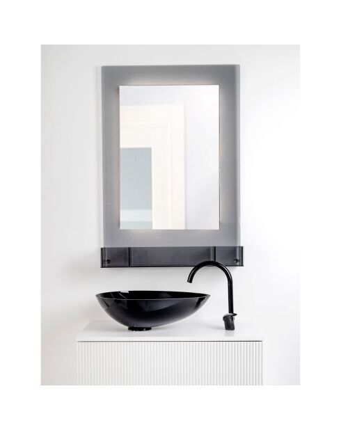 Miroir rétroéclairé Lady T Vertical gris fumé - 68x18xH100 cm