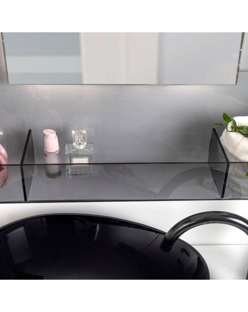 Miroir rétroéclairé Lady T Vertical gris fumé - 68x18xH100 cm