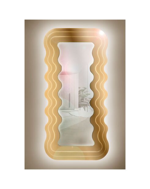 Miroir mural Marea doré - 90x3xH180 cm