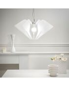 Suspension De Beers blanc satiné - 58x58xH32 cm