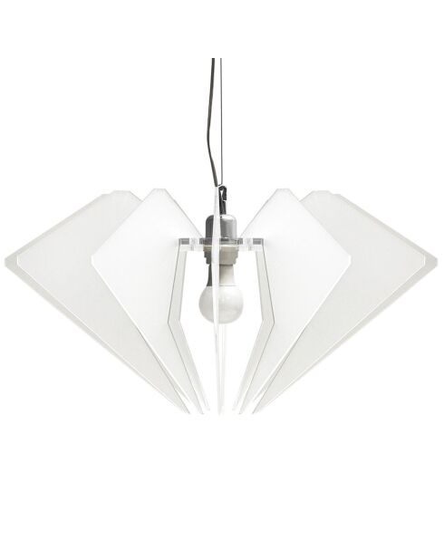 Suspension De Beers blanc satiné - 58x58xH32 cm