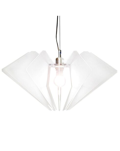 Suspension De Beers blanc satiné - 58x58xH32 cm