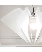 Suspension De Beers blanc satiné - 58x58xH32 cm