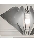 Suspension De Beers gris fumé satiné - 58x58xH32 cm