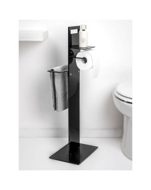 Soporte de inodoro negro Calipso - 31x23xH86 cm