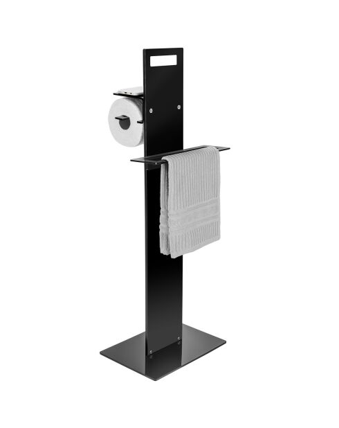 Soporte de inodoro negro Calipso - 31x23xH86 cm