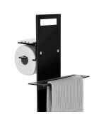 Soporte de inodoro negro Calipso - 31x23xH86 cm