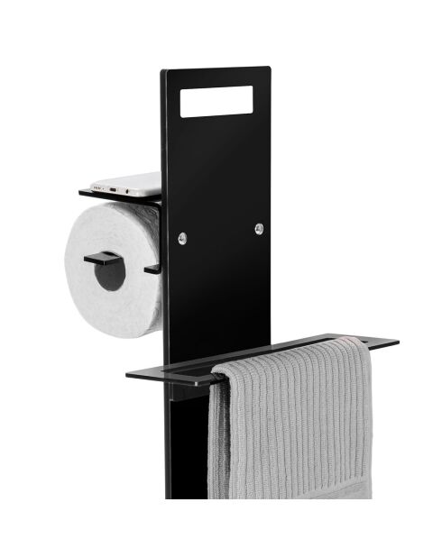 Soporte de inodoro negro Calipso - 31x23xH86 cm