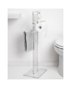 Support pour toilettes Calipso transparent - 31x23xH86 cm