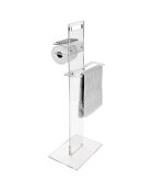 Support pour toilettes Calipso transparent - 31x23xH86 cm