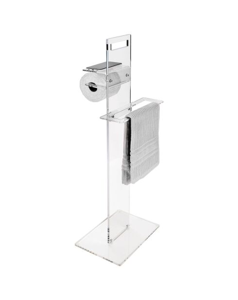 Support pour toilettes Calipso transparent - 31x23xH86 cm